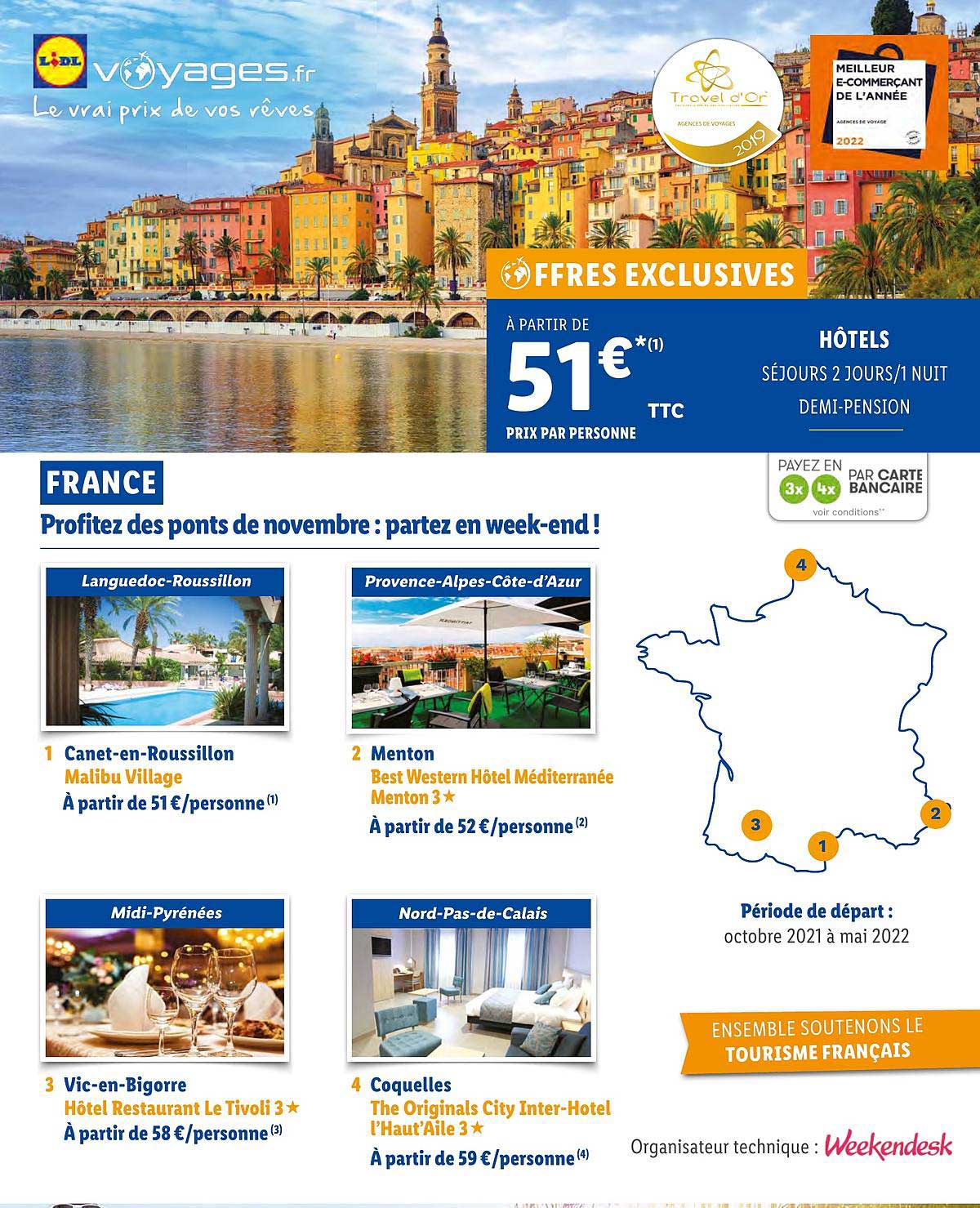 france : profitez des ponts de novembre : partez en week-end!