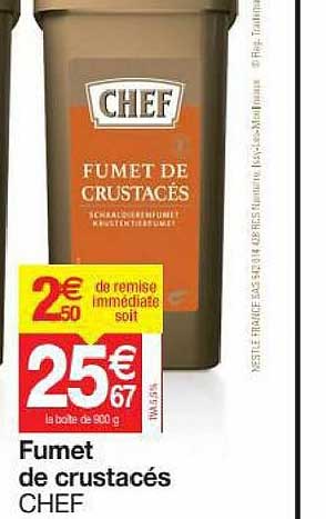 fumet de crustacés chef