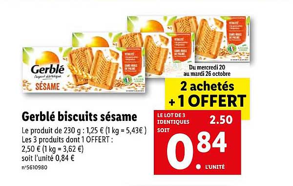 Gerblé Biscuits Sésame