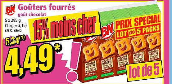 Goûters Fourrés Goût Chocolat Bn