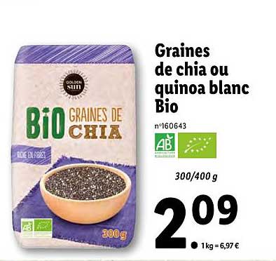 Graines De Chia Ou Quinoa Blanc Bio