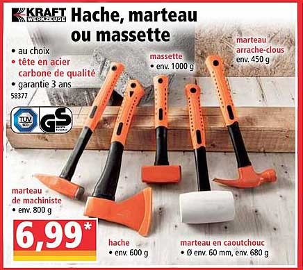hache, marteau ou massette kraft werkzeuge