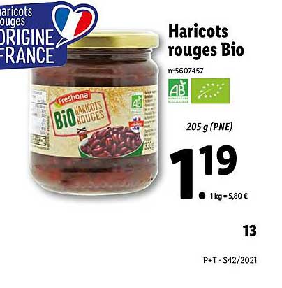 Haricots Rouges Bio Freshona