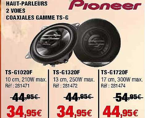 haut-parleurs 2 voies coaxiales gamme ts-g pioneer