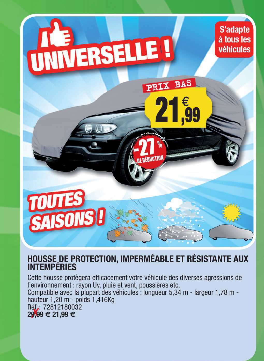housse de protection imperméable et résistante aux intempéries