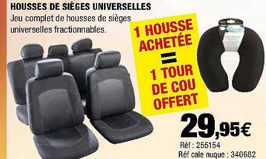 housses de sièges universelles