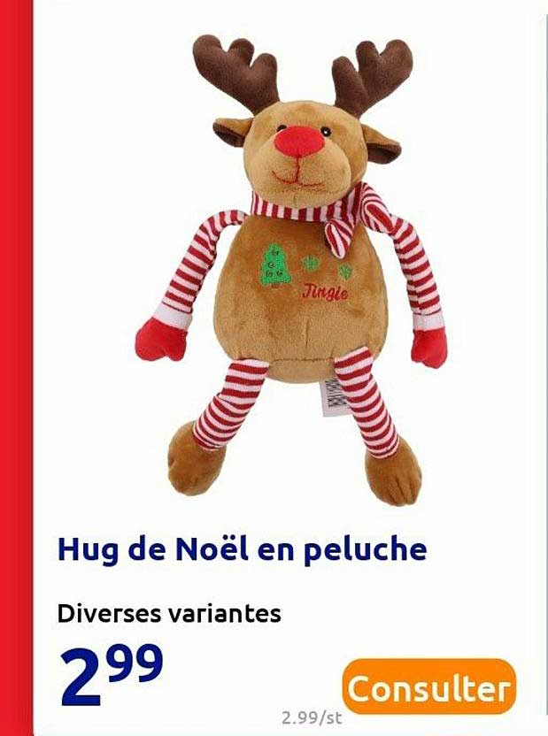 hug de noël en peluche