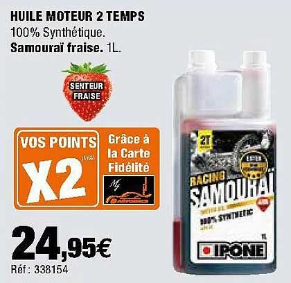 huile moteur 2 temps samouraï