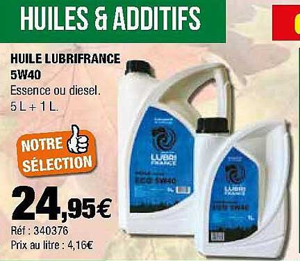 Huiles Lubrifrance 5w40