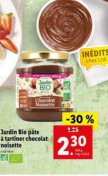 Jardin Bio Pâte à Tartiner Chocolat Noisette