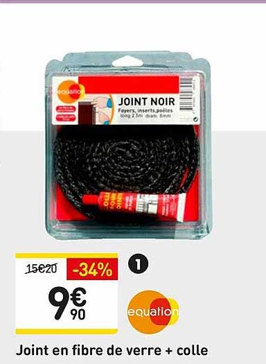 joint en fibre de verre + colle equation