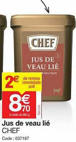 jus de veau lié chef