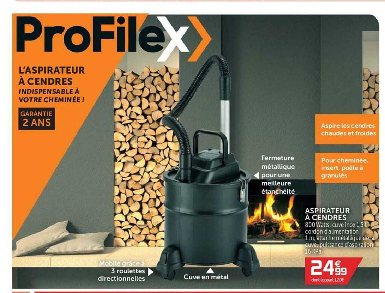 l'aspirateur à cendres profilex