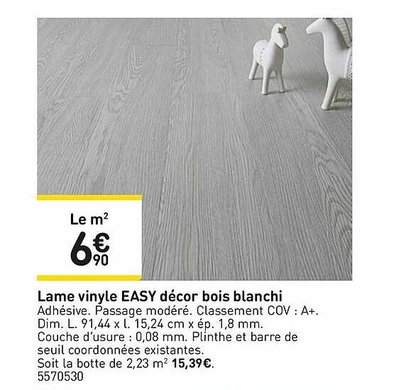 lame vinyle easy décor bois blanchi