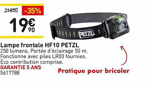 lampe frontale hf10 petzl