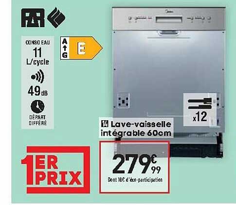 lave-vaisselle intégrable 60cm