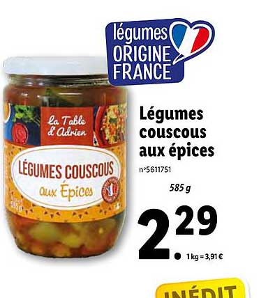 légumes couscous aux épices la table d'adrien