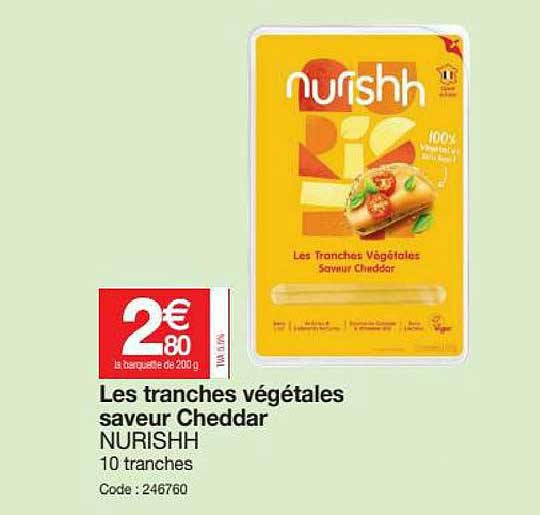 Les Trances Végétales Saveur Cheddar Nurishh