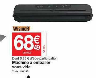 machine à emballer sous vide wismer