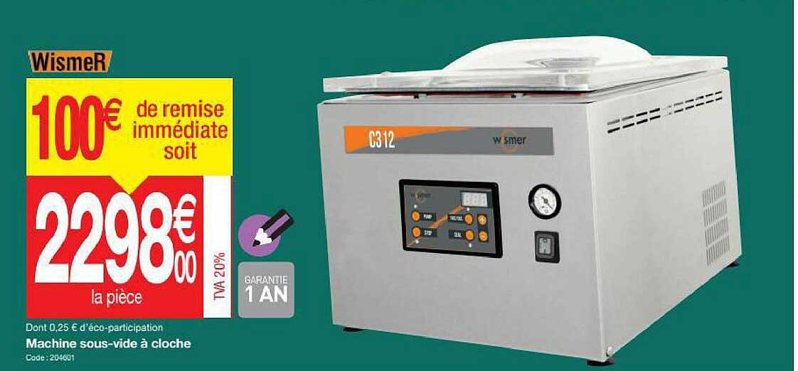 machine sous-vide à cloche