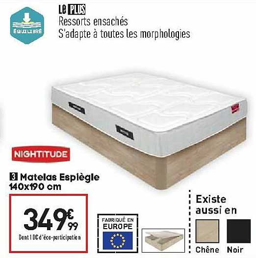 Matelas Espiègle 140x190 Cm Nightitude