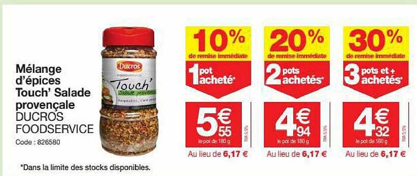 Mélange D'épices Touch' Salade Provençale Ducros Foodservice