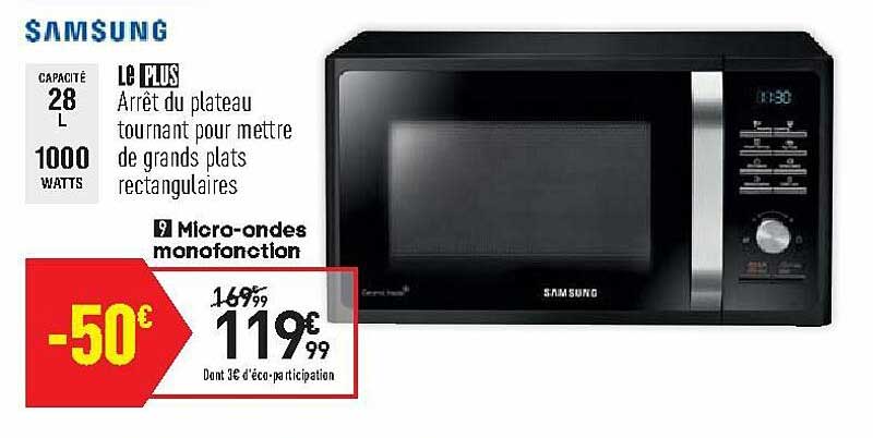 micro-ondes monofonction samsung
