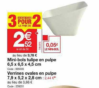 Mini-bois Tulipe En Pulpe Ou Verrine Ovale En Pulpe