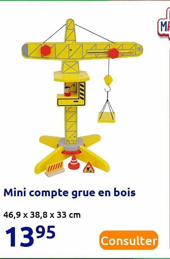 mini compte grue en bois