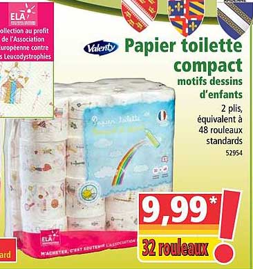 papier toilette compact motifs dessins d'enfants