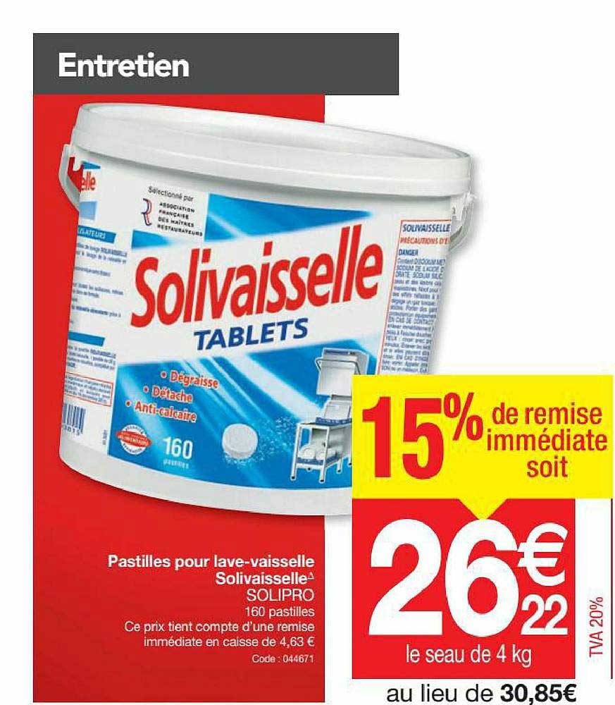 pastilles pour lave-vaisselle solivaisselle solipro