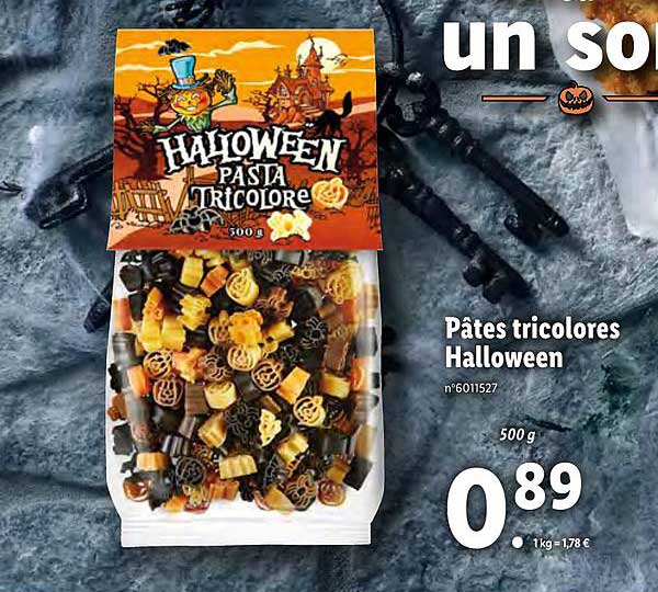 Pâtes Tricolores Halloween