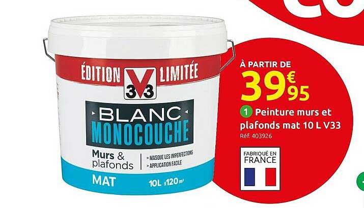 Peinture Murs Et Plafonds Mat 10 L V33