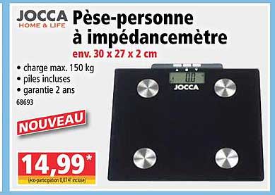 pèse-personne à impédancemètre jocca home & life