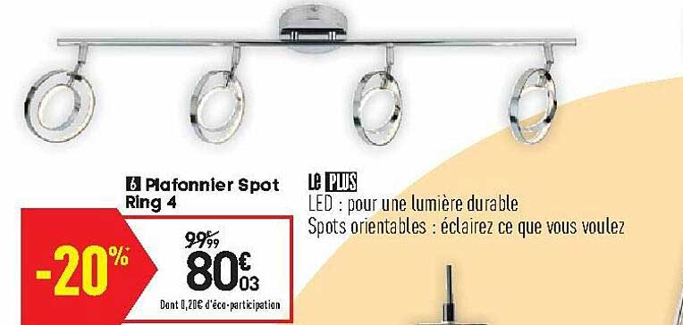 Plafonnier Spot Ring 4