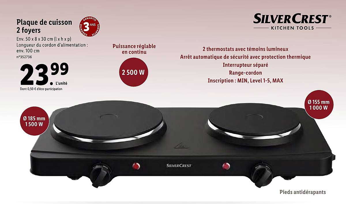 plaque de cuisson 2 foyers