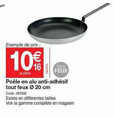 poêle en alu anti-adhésif tout feux ø20 cm
