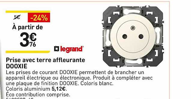 prise avec terre affleurante dooxie legrand