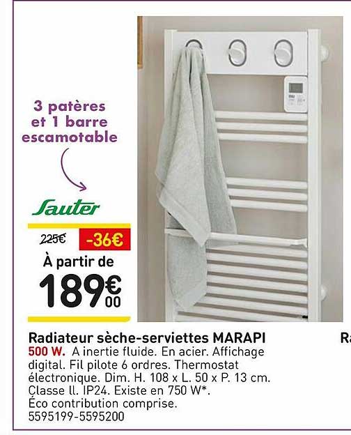 radiateur sèche-serviettes marapi sauter