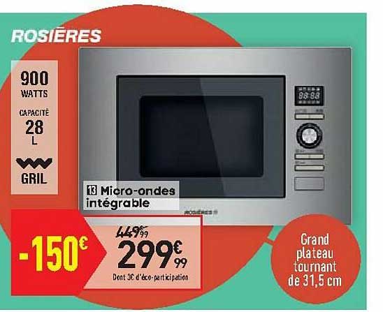 rosières micro-ondes intégrable