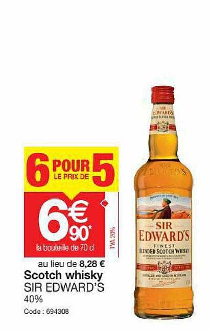 scotch whisky sir edward's