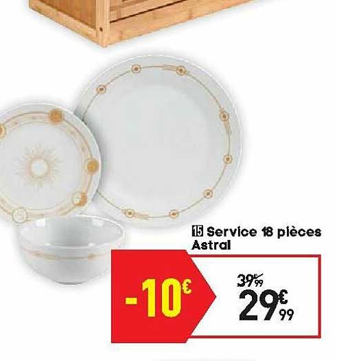 service 18 pièces astral