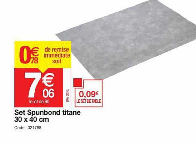 set spunbond titane
