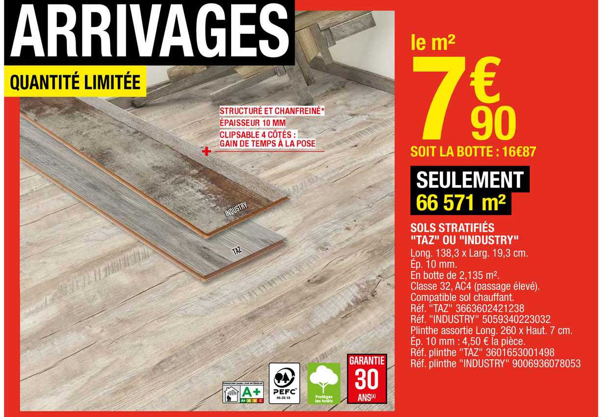 sols stratifiés "taz" ou "industry"