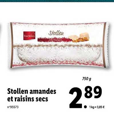 Stollen Amandes Et Raisins Secs