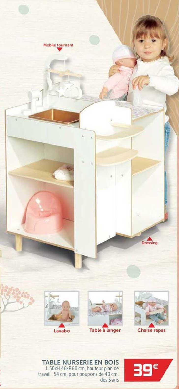 table nurserie en bois