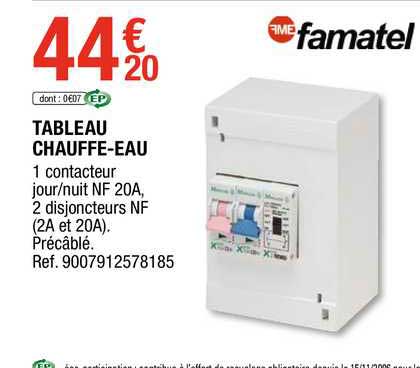 tableau chauffe-eau famatel