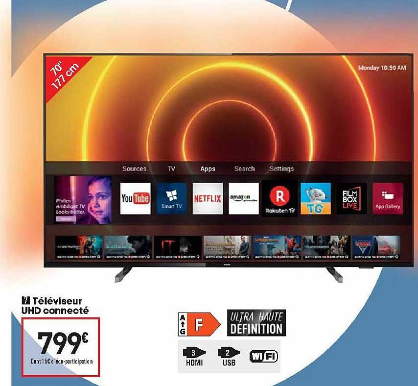 Téléviseur Uhd Connecté 70"