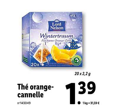 thé orange-cannelle lord nelson