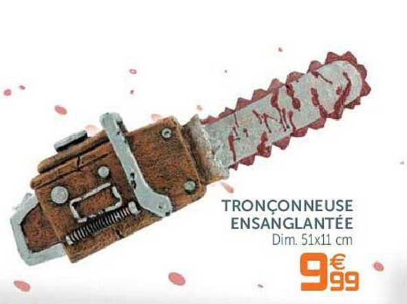 tronçonneuse ensanglantée